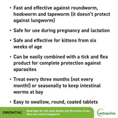 Drontal 4KG Cat Allwormer Tablets x4 Tablets-PETROOM