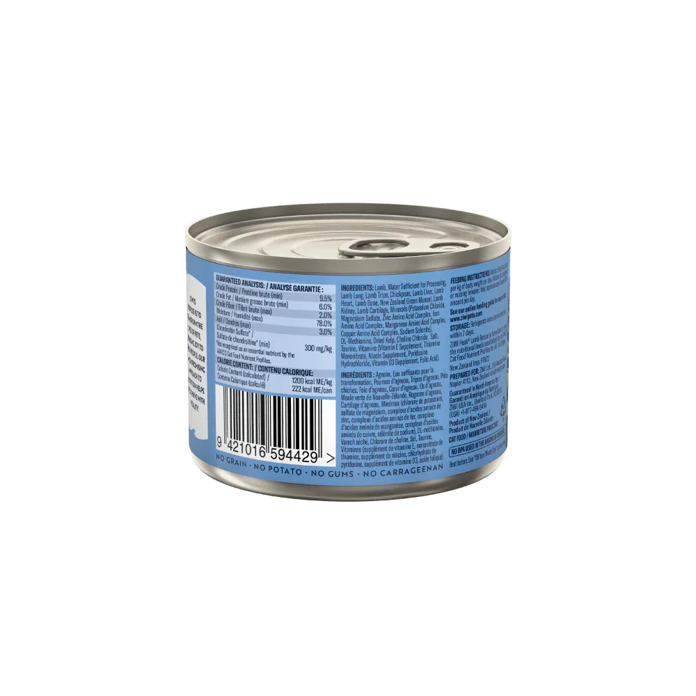 Ziwi Peak Wet Cat Food Lamb Cans 185g