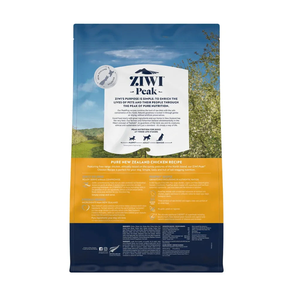 Ziwi Peak Air Dried Chicken Recipe Dry Dog-PETROOM