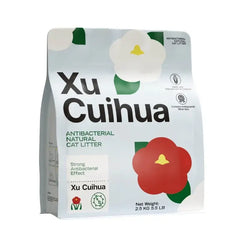 Xu Cuihua Antibacterial Natural Cat Litter, 2.5kg, with floral design and silver ions for odor control