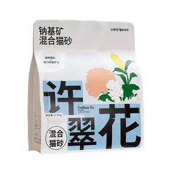 Cuihua Xu Nagi Mineral & Tofu Blend Cat Litter 2.5kg packaging with floral design.