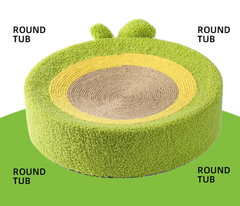 2-in-1 Cat Scratchers Bed Avocado Style