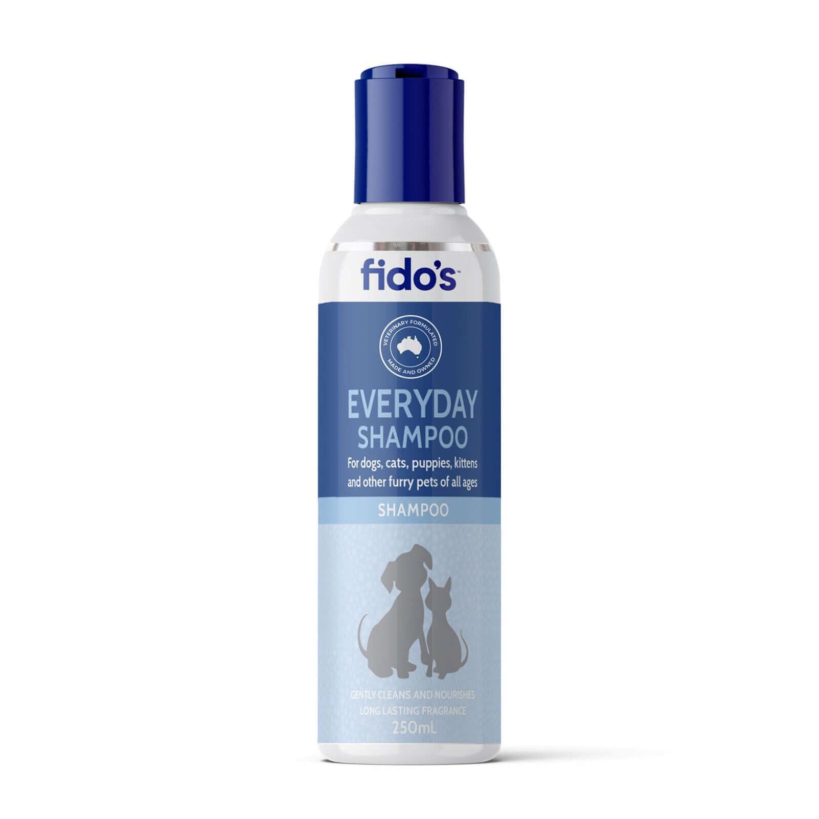 Fido's Everyday Shampoo for Dogs & Cats 250ml - Soap-Free & PH Balanced, gentle formula for clean and fresh pet coats.