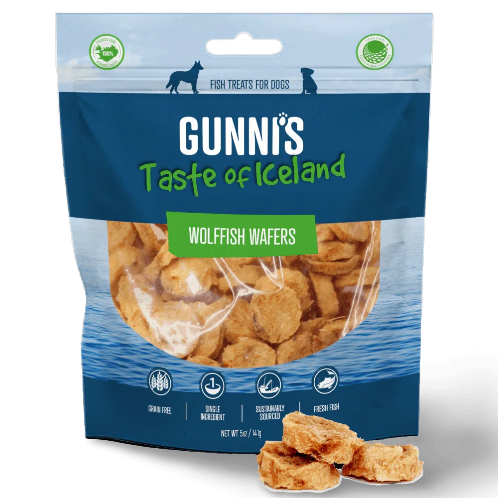 Gunni’s Wolffish Dog Treats Wafers -petroom