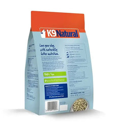 K9 Natural Raw Green Tripe Booster For Dog 200g package showcasing natural dog nutrition.