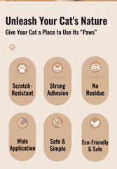 Unleash Your Cat's Nature with Lucky Day Self-Adhesive Cat Scratcher Wall Protector features.