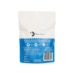 Meaty Treaty Whole Sardine Freeze Dried Dog & Cat Treats 100g packaging back view with nutritional information.