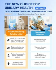 Michu Health Monitoring Cat Litter 2.5kg/6L - pH Monitoring from Acidic to Alkaline features health tracking and vet-checked urine tests.