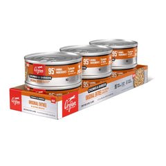 ORIJEN Original Chunks & Shreds Adult Wet Cat Food 155g ×6 cans displayed on packaging