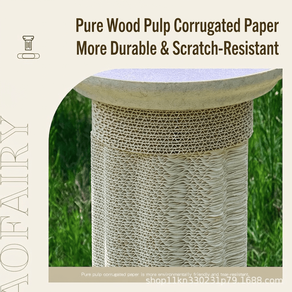 Roman Column Aesthetic Corrugated Cat Scratching Post – Stylish cat scratchers for Indoor Cats.