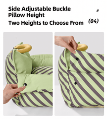 Dopamine-Styled Dog Travel Car Seat - Vibrant Macaron Safety Sofa for Dogs & Cats with adjustable pillow height.