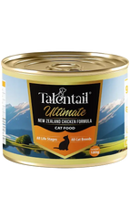 Talentail Ultimate New Zealand Chicken Cat Wet Food 180g can featuring premium chicken and scenic landscape.