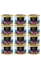Talentail Ultimate New Zealand Chicken Mousse Cat Wet Food 180g packs stacked in a grid pattern.