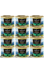 Talentail Ultimate New Zealand Lamb Cat Wet Food 180g stacked cans display for premium cat nutrition.