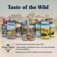 Taste of the Wild Wetlands Canine Grain-Free Dry Dog Food 12.2kg with various product options displayed.