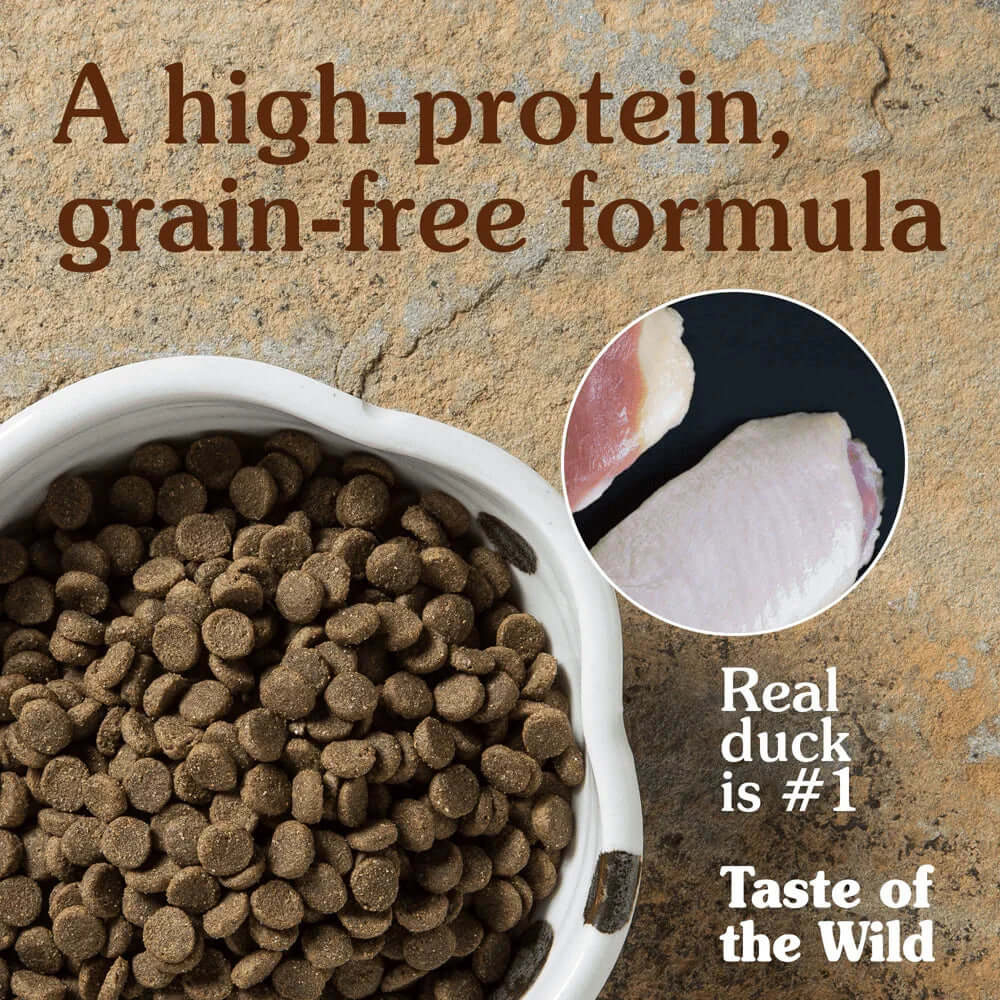 Taste of the Wild Wetlands Canine Grain-Free Dry Dog Food 12.2kg high-protein grain-free formula with real duck.