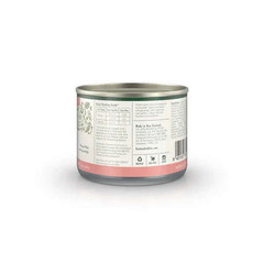 Zealandia Mousse Pate Salmon for Kitten & Mama - Grain-Free Wet Cat Food can showing nutrition details and feeding guide.