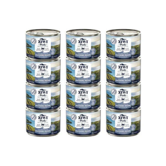 ZIWI Peak Mackerel Canned Cat Food, stack of twelve cans featuring premium mackerel recipe for cats.