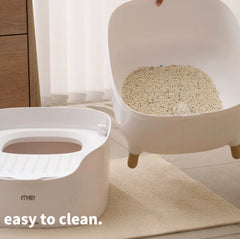 MakeSure Mochi Top-Entry Cat Litter Box - 100L Enclosed Design
