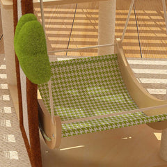 148cm Tall Forest Tree House Cat Tree for Large Cats Deluxe Edition-7 Level Tower with Space Capsule & House close-up of green hammock