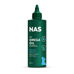 NAS Omega Oil Cat Hairball 200ml Natural Hairball and Digestive Support for Cats