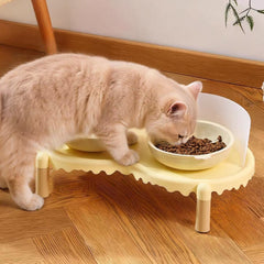 Dual Elevated Ceramic Pet Bowl – Bubble Dining Table For Pets