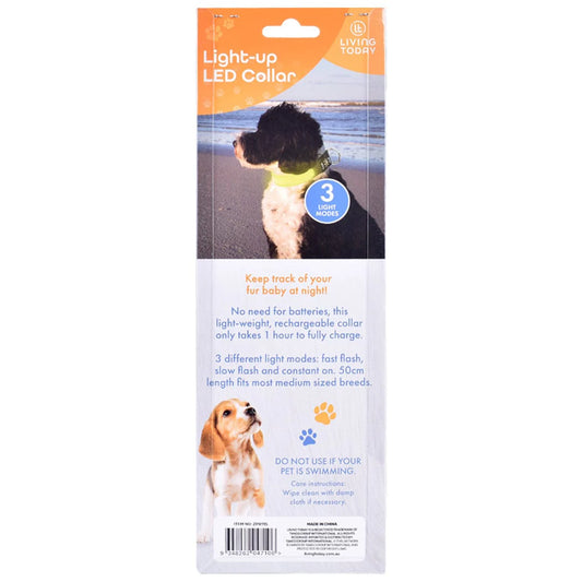 50cm USB Rechargeable Light-up LED Pet Collar