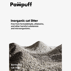 PawPuff Ultra Clumping Sodium Bentonite Cat Litter, 9.6kg - DUST FREE Formula Upgrade Version