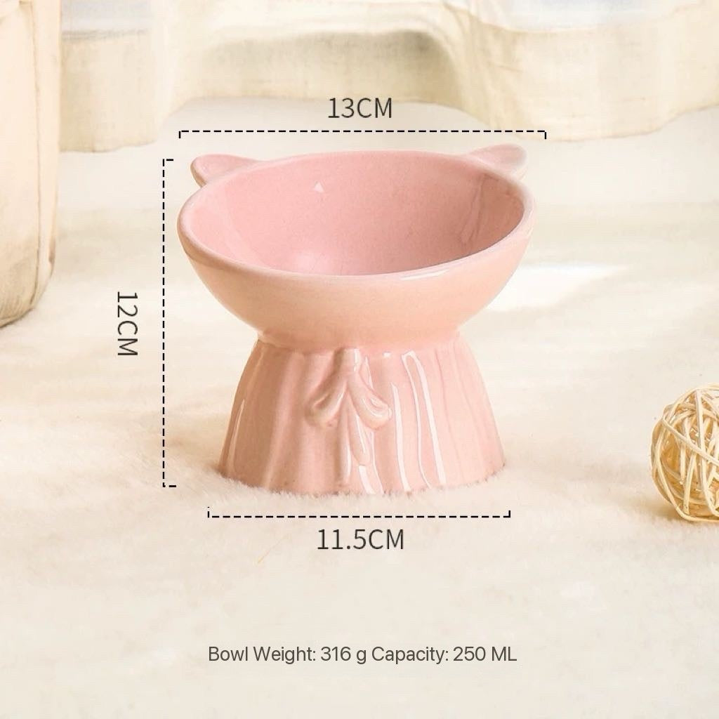 Cute Cat Shape Ceramic Pet Bowl
