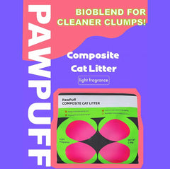 PawPuff Composite Cat Litter - Mineral and Tofu