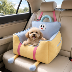 Helloleiboo Upgraded Car Pet Booster Seat-Removable & Washable For Up to 12kg