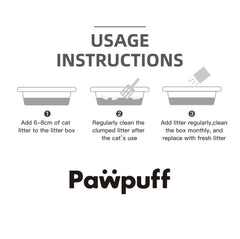 PawPuff Tapioca Multiblend Cat Litter - Tofu, Tapioca, Corn & Mineral, 7.6kg