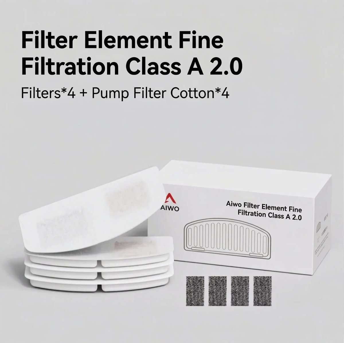 AIWO Gen 2 Wireless Pet Fountain Filter & Foam Set - Bear/Bee Edition for clean pet water.