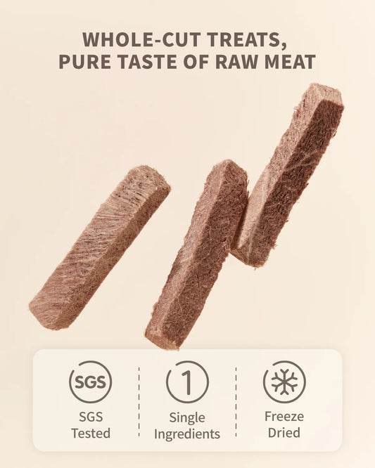 PET-EVER Freeze Dried Raw Cat & Dog Treats Natural Whole-Cut Beef Knuckle 70g-PETROOM