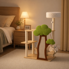 Forest Tree House Cat Tree for Large Cats 5-Level Cat Climbing Tower