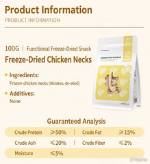 PET-EVER Freeze-dried Treats - Chicken Neck for Cats and Dogs 100g | Freeze Dried Cat Treats