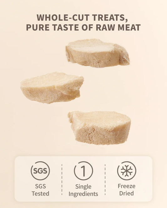 PET-EVER Freeze Dried Raw Whole-Cut Rabbit Tenderloin Cat &Dog Treats 70g-PETROOM