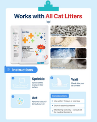 Michu Cat Health Monitoring Pellets - Colour Changing Indicators For Home Urine Testing