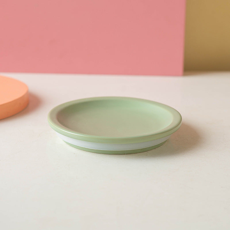 3-in-1 Ceramic Cat Bowl with Non-Slip Strip-Petroom