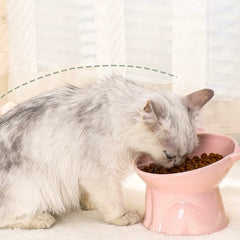 Cute Cat Shape Ceramic Pet Bowl