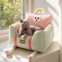 Helloleiboo Upgraded Car Pet Booster Seat-Removable & Washable For Up to 12kg