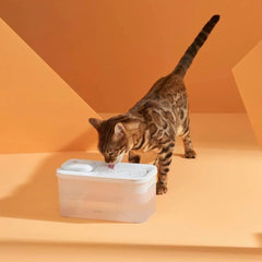 Michu Wireless Cat Water Fountain - Battery Operated Dispenser for Healthy Hydration