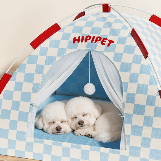 Foldable Indoor Cat & Dog Tent with Cooling Mat 58×58cm