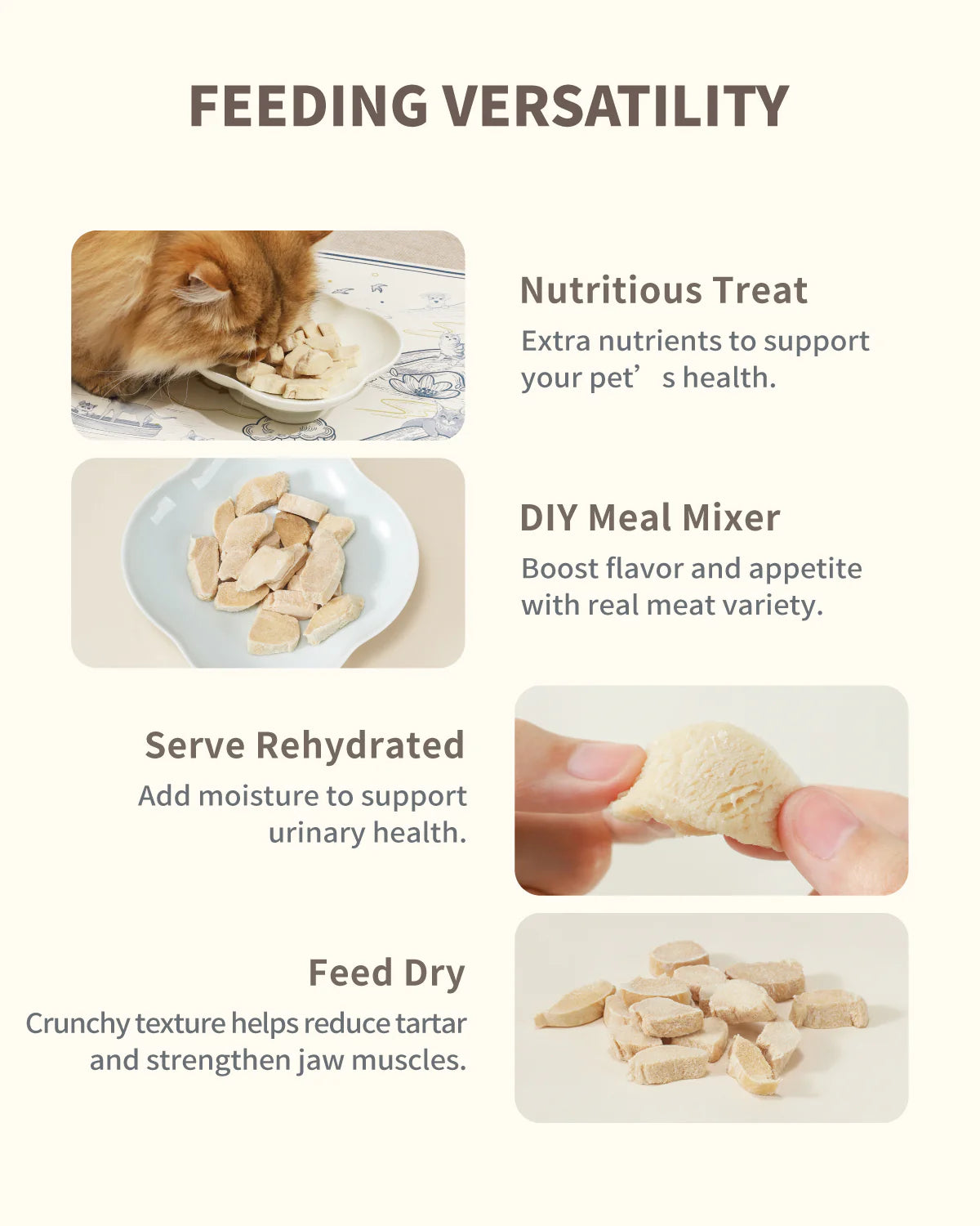 PET-EVER Freeze Dried Raw Whole-Cut Rabbit Tenderloin Cat &Dog Treats 70g-PETROOM