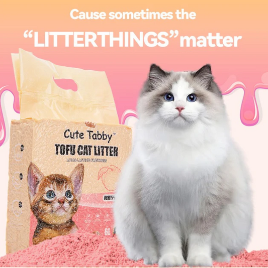 Cute Tabby Tofu Cat Litter Honey Peach 2.5KG