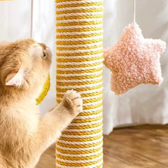 Articulate Cartoon Cloud Scratching Post with Ball Track Base – Vertical cat scratchers Play Station