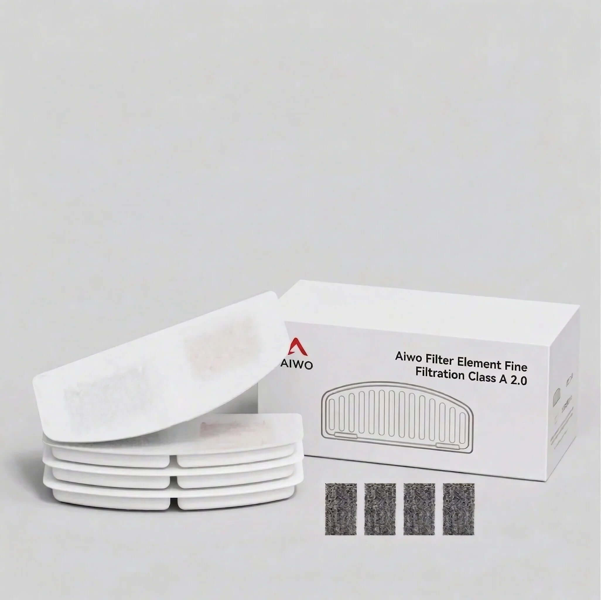 AIWO Gen 2 Wireless Pet Fountain Filter & Foam Set - Bear/Bee Edition includes replacement filters and foam.