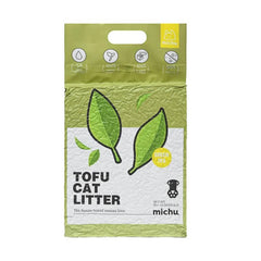 Michu Tofu Cat Litter Gen3 6L- Dust-Free and Natural Clumping Tofu-Based Formula for Easy Cleanup