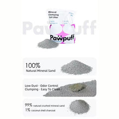 PawPuff Ultra Clumping Sodium Bentonite Cat Litter, 9.6kg - DUST FREE Formula Upgrade Version