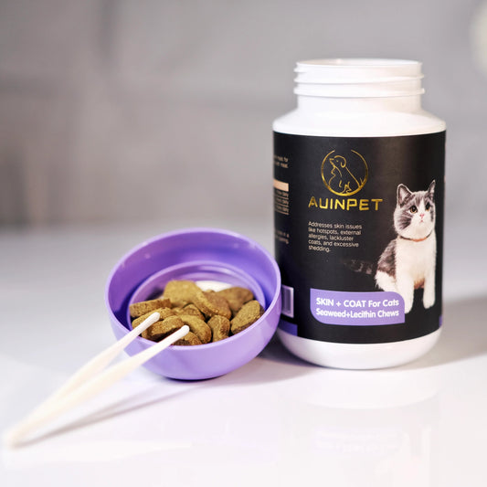 Auinpet SKIN + COAT For Cats Seaweed+Lecithin Chews 120g